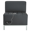 Picture of Armless L Sectional, Alera Qub Series Powered , 26 3/8 X 26 3/8 X 30 1/2, Black