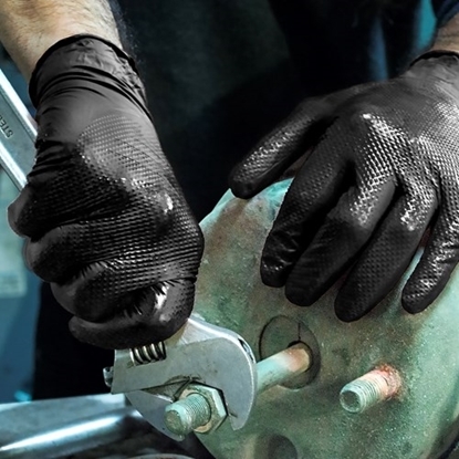 Picture of Ammex  Gloves, Nitrile, XL, Heavy  Duty, GloveWorks, 100 EA/BX (GWBN48100)