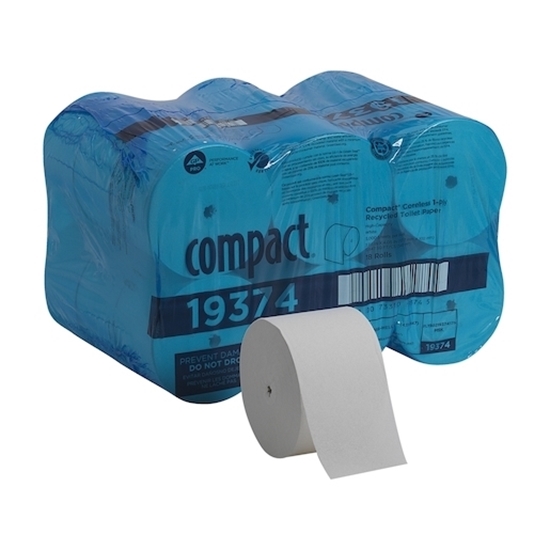 Picture of Georgia Pacific® Professional Toilet Tissue, Compact Coreless One-Ply Bath , White, 3000 Sheets/roll, 18rolls/carton