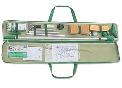 13-Pc Cleaning Kit For Walls, Windows, Ceilings, Green, Vinyl/Nylon Case, 1 KT 13-Pc Cleaning Kit For Walls, Windows, Ceilings, Green, Vinyl/Nylon Case, 1 KT