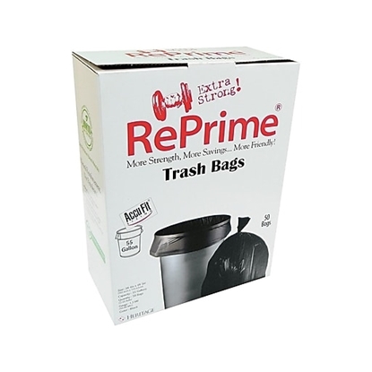 Picture of Accufit Low-Density Can Liners, 55 gal, 0.9 mil, 40 x 53, Black, 100/Carton