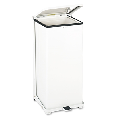 Picture of Defenders Biohazard Step Can, Square, Steel, 24gal, Stainless Steel