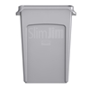 gray, vented, trash can