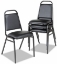 Picture of Alera Chair, Padded Steel Stack  w/Square Back, Black Vinyl, Black Frame, 4/Carton (ALESC68VY10B)