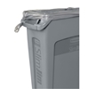 gray, 23 gallon, trash can