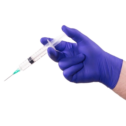 Picture of Gloves, Nitrile, Exam, Powder Free, AMMEX , Disposable, Indigo (10/100 CS)