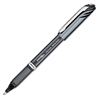 black barrel, black ink, metal tip 
