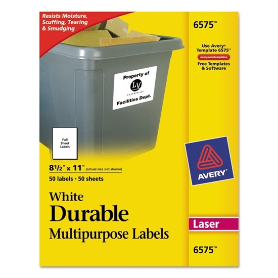 White, Permanent ID Labels with TrueBlock Technology