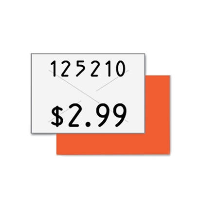 White Two-Line Pricemarker Labels, 1000/Roll, 3 Rolls/Box
