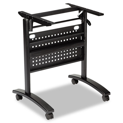 Flip Training Table Base by Alera Valencia, Modesty Panel, Black