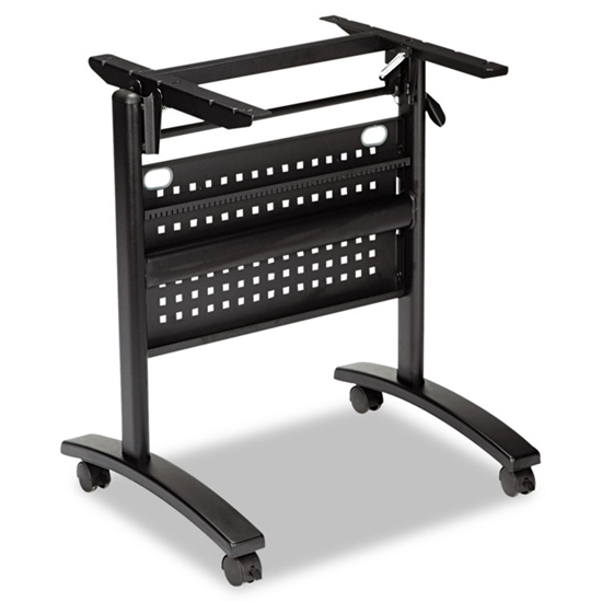 Flip Training Table Base by Alera Valencia, Modesty Panel, Black