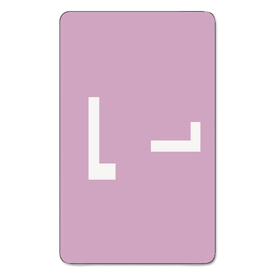 Letter L, Alpha-Z Color-Coded Second Letter Labels, Lavender, 100/Pack