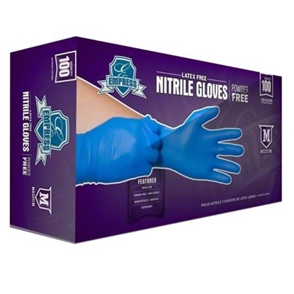 Empress Nitrile Glove Blue Powder Free Medium