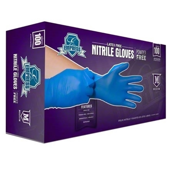 Empress Nitrile Glove Blue Powder Free Medium