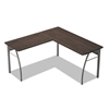 Linea Italia® LITTR737MOC Trento Line L-Shaped Desk Mocha Gray
