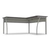 Linea Italia® LITTR737MOC Trento Line L-Shaped Desk Mocha Gray