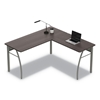Linea Italia® LITTR737MOC Trento Line L-Shaped Desk Mocha Gray
