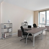 Linea Italia® LITTR737MOC Trento Line L-Shaped Desk Mocha Gray
