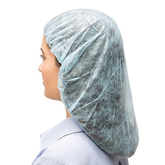 Bouffant Cap, 24", Poly, Industrial Grade