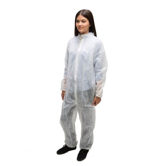 Coverall, 3XL, Poly Material, Industrial Grade